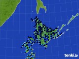 北海道地方のアメダス実況(気温)(2024年01月19日)