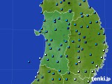 秋田県のアメダス実況(気温)(2024年01月19日)