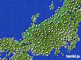 北陸地方のアメダス実況(風向・風速)(2024年01月19日)