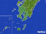 鹿児島県のアメダス実況(風向・風速)(2024年01月19日)