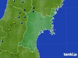 宮城県のアメダス実況(積雪深)(2024年01月20日)
