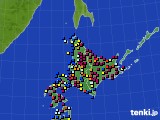 2024年01月20日の北海道地方のアメダス(日照時間)