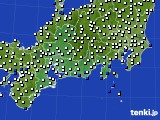 東海地方のアメダス実況(風向・風速)(2024年01月20日)