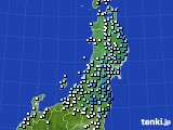 東北地方のアメダス実況(降水量)(2024年01月21日)