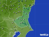 茨城県のアメダス実況(降水量)(2024年01月21日)