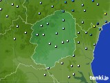 栃木県のアメダス実況(降水量)(2024年01月21日)