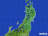東北地方のアメダス実況(積雪深)(2024年01月21日)