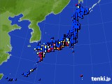 アメダス実況(日照時間)(2024年01月21日)