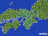 2024年01月21日の近畿地方のアメダス(風向・風速)