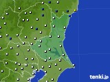 茨城県のアメダス実況(風向・風速)(2024年01月21日)