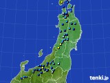 東北地方のアメダス実況(積雪深)(2024年01月22日)