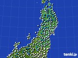 東北地方のアメダス実況(気温)(2024年01月22日)