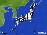 2024年01月22日のアメダス(風向・風速)