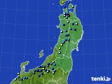 東北地方のアメダス実況(積雪深)(2024年01月23日)