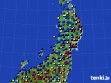 東北地方のアメダス実況(日照時間)(2024年01月23日)