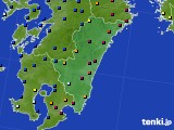 宮崎県のアメダス実況(日照時間)(2024年01月23日)