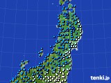 東北地方のアメダス実況(気温)(2024年01月23日)