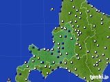 道央のアメダス実況(風向・風速)(2024年01月23日)