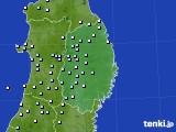 岩手県のアメダス実況(降水量)(2024年01月24日)