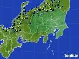 関東・甲信地方のアメダス実況(積雪深)(2024年01月24日)