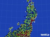 2024年01月24日の東北地方のアメダス(日照時間)