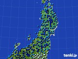 東北地方のアメダス実況(気温)(2024年01月24日)