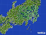 関東・甲信地方のアメダス実況(風向・風速)(2024年01月24日)