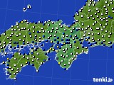 2024年01月24日の近畿地方のアメダス(風向・風速)