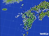 2024年01月24日の九州地方のアメダス(風向・風速)