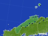 2024年01月25日の島根県のアメダス(積雪深)