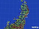 2024年01月25日の東北地方のアメダス(日照時間)
