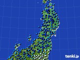 東北地方のアメダス実況(気温)(2024年01月25日)