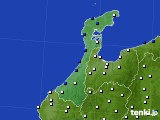 石川県のアメダス実況(風向・風速)(2024年01月25日)