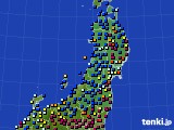 2024年01月27日の東北地方のアメダス(日照時間)