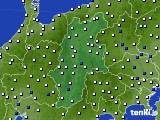 2024年01月27日の長野県のアメダス(風向・風速)