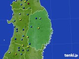 岩手県のアメダス実況(積雪深)(2024年01月28日)