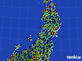 2024年01月28日の東北地方のアメダス(日照時間)