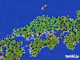 2024年01月28日の中国地方のアメダス(日照時間)
