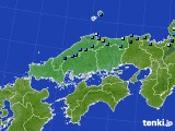 2024年01月29日の中国地方のアメダス(積雪深)