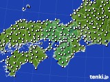 2024年01月29日の近畿地方のアメダス(風向・風速)