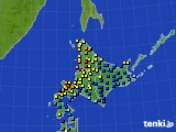 北海道地方のアメダス実況(積雪深)(2024年02月01日)