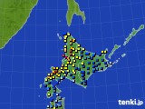 北海道地方のアメダス実況(積雪深)(2024年02月03日)