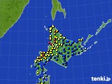 北海道地方のアメダス実況(積雪深)(2024年02月07日)