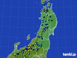 東北地方のアメダス実況(積雪深)(2024年02月10日)