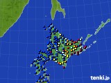北海道地方のアメダス実況(日照時間)(2024年02月10日)