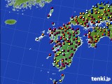 2024年02月10日の九州地方のアメダス(日照時間)