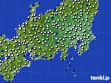 関東・甲信地方のアメダス実況(風向・風速)(2024年02月10日)