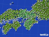 2024年02月10日の近畿地方のアメダス(風向・風速)