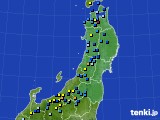東北地方のアメダス実況(積雪深)(2024年02月12日)