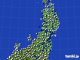 東北地方のアメダス実況(風向・風速)(2024年02月12日)